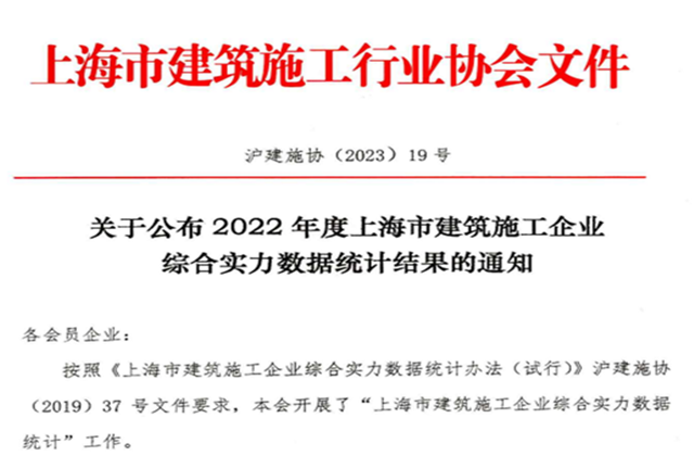 918博天堂建设集团连续七年蝉联“上海市进沪施工30强企业第一名”